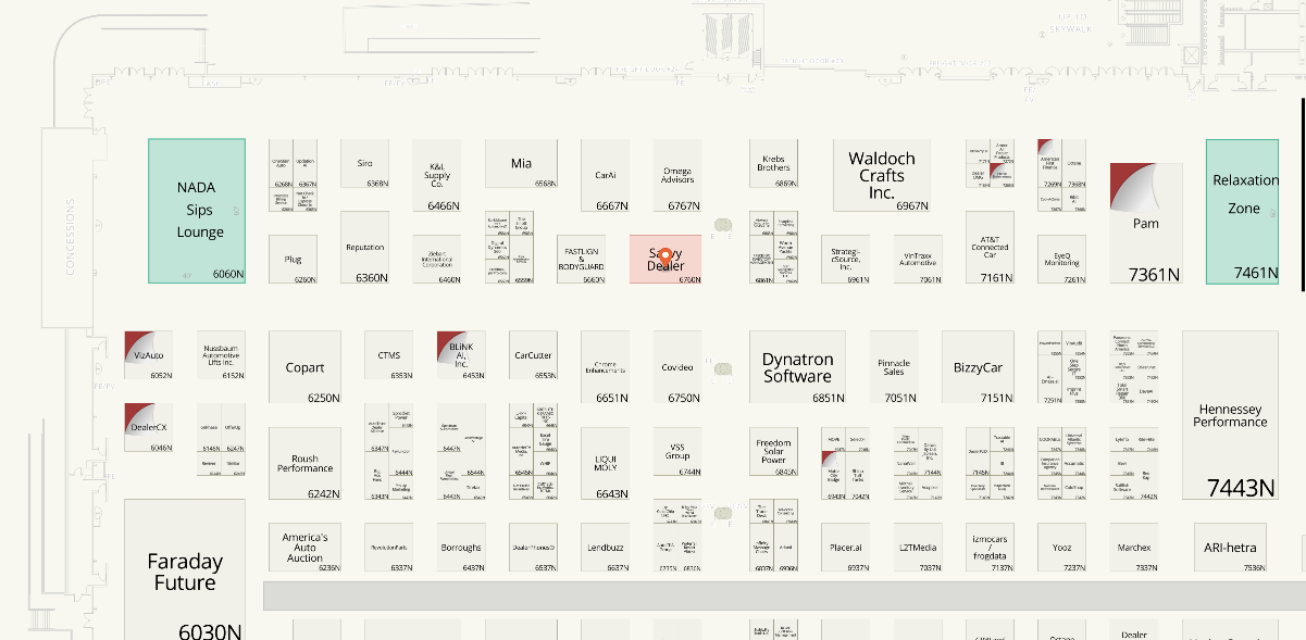 NADA Show 2026 North Hall Floor Plan - Booth 6760N Location